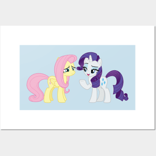 Rarity talking to Fluttershy 3 Posters and Art